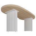 Ver imagem 5 de Mesa para Escritório Reunião 200cm Vinny Carvalho Branco A06 Mpozenato