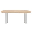 Ver imagem 6 de Mesa para Escritório Reunião 200cm Vinny Carvalho Branco A06 Mpozenato