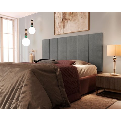 Painel de Cabeceira Cama Box Queen 1,60 Million Varias Cores - Comprar Móveis em Casa: Cinza