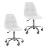 Kit 02 Cadeiras Office Eiffel Botonê Ajustável Base Giratória + E-book - 2