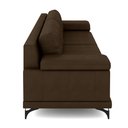Ver imagem 7 de Sofá Living 4 lugares 292cm Agostino Pés Design em Ferro Couro Cappuccino G52 - Gran Belo