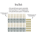 Ver imagem 2 de 8 Suportes para Prateleira Suspensa de Parede 20cm Design em L Estilo Modernoi Embutido Preto