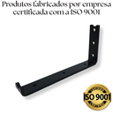 Ver imagem 2 de 8 Suportes para Prateleira Suspensa de Parede 20cm Design em L Estilo Modernoi Embutido Preto