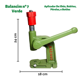 Prensa Balancim Nº7 para Confecção em Geral Rebites Ilhós Botões - 7