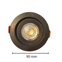 Kit 10 Spot Led Slim 5w 2700k Redondo Preto Embutir - Áreas Internas - 6