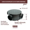 Ver imagem 3 de Caixa de Inspeção Passagem Dn100 Esgoto Tampa Redonda Pvc