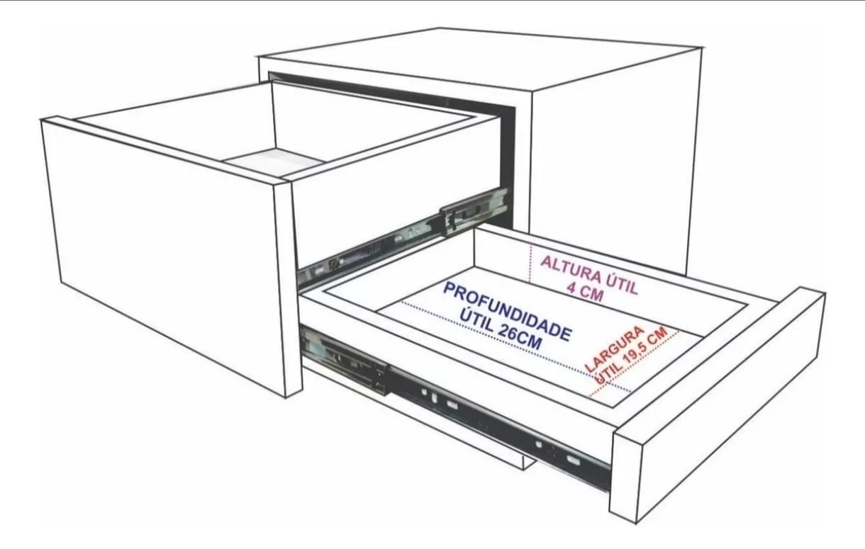 Mesa de Cabeceira com Gaveta Secreta Lado Direito Mdf Madeirado - 6