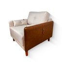 Ver imagem 1 de Poltrona Texas com Capa Couro - Luxo Decor Bege/couro