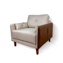 Ver imagem 5 de Poltrona Texas com Capa Couro - Luxo Decor Bege/couro