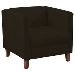 Poltrona Decorativa Ellus Couro Marrom Café - Gran Belo - 1