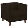 Poltrona Decorativa Ellus Couro Marrom Café - Gran Belo - 1