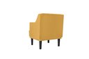 Ver imagem 2 de Poltrona Decorativa Alice Couro Amarelo Pés Madeira Mz Decor