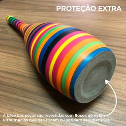 Abajur de Quarto Pequeno Colorido Imperial com Cúpula de Tecido - 4