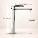 Ver imagem 6 de Torneira Doha Cromada Alta Aço Inox 304 Premium Goldenx