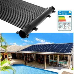 Conjunto 08 Placas 2 Metros (2,00x0,33m) + Terminações Aquecimento Solar Piscinas - KS Aquecedores - 10