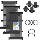 Ver imagem 1 de Conjunto 08 Placas 2 Metros (2,00x0,33m) + Terminações Aquecimento Solar Piscinas - Ks Aquecedores