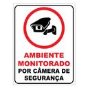 Ver imagem 1 de Placa Ambiente Monitorado por Câmeras de Segurança 20x15cm