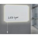 Ver imagem 1 de Painel Lousa De Vidro Temperado Branca 120x100cm com led