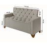 Recamier Baú Decorativo California 1,30m Premium para Cama Casal Estilo Sofá Estofado Cor Bege - 9