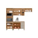 Ver imagem 2 de Cozinha Modulada Completa Allure 4 Peças (2aéreos+1balcão+1cristaleira) Cp11 Jequitiba/gris Fosco