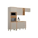 Ver imagem 4 de Cozinha Modulada Completa Allure 4 Peças (2aéreos+1balcão+1cristaleira) Cp11 Jequitiba/gris Fosco