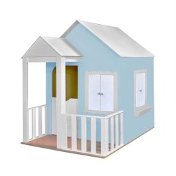 Casinha de Brinquedo com Cercado Azul Bebê/Branco - Criança Feliz - 1