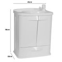 Ver imagem 3 de Gabinete Suspenso Para Banheiro Com Lavatório Branco | 2 Portas | Astra