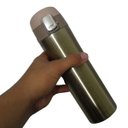 Ver imagem 1 de Garrafa Termica Aço Inox Água Café 500mL Quente Frio Dourado Vacuo (Cy-002/Dourado)