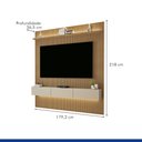 Ver imagem 4 de Painel para TV até 70 Polegadas Frisado com LED Duplo 3 Portas Curitiba - Cinamomo/Off White
