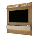 Ver imagem 6 de Painel para TV até 70 Polegadas Frisado com LED Duplo 3 Portas Curitiba - Cinamomo/Off White