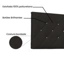 Ver imagem 3 de Cabeceira Painel Tânia Para Cama Box Solteiro 90 cm Corino Marrom - D’Rossi