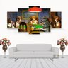 Quadro Decorativo Cachorros Jogam Baralho 115X60 5 Peças 5 - 1