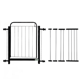 Portão Grade para Cachorro Pet Bebê Porta de 78cm a 122cm:preto