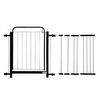 Portão Grade para Cachorro Pet Bebê Porta de 78cm a 122cm:preto - 1