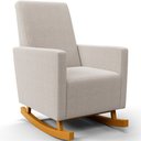 Ver imagem 1 de Poltrona de Amamentação com Balanço Ravena W01 Bouclê Creme - Lyam Decor