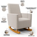 Ver imagem 4 de Poltrona de Amamentação com Balanço Ravena W01 Bouclê Creme - Lyam Decor