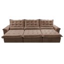 Ver imagem 5 de Sofá Retrátil e Reclinável 3,55m Cama inBox Big Fresh com SoftGel D40 Velupluma Castor