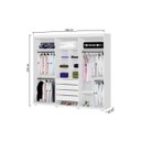 Ver imagem 3 de Guarda-Roupa Casal 6 Portas 4 Gavetas Barcelona Pelaio Móveis