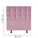 Ver imagem 2 de Cabeceira Estofada Cama Box Solteiro 90cm Espanha Suede Rosa Bebe- Mabe Magazine