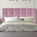 Ver imagem 3 de Cabeceira Estofada Cama Box Solteiro 90cm Espanha Suede Rosa Bebe- Mabe Magazine
