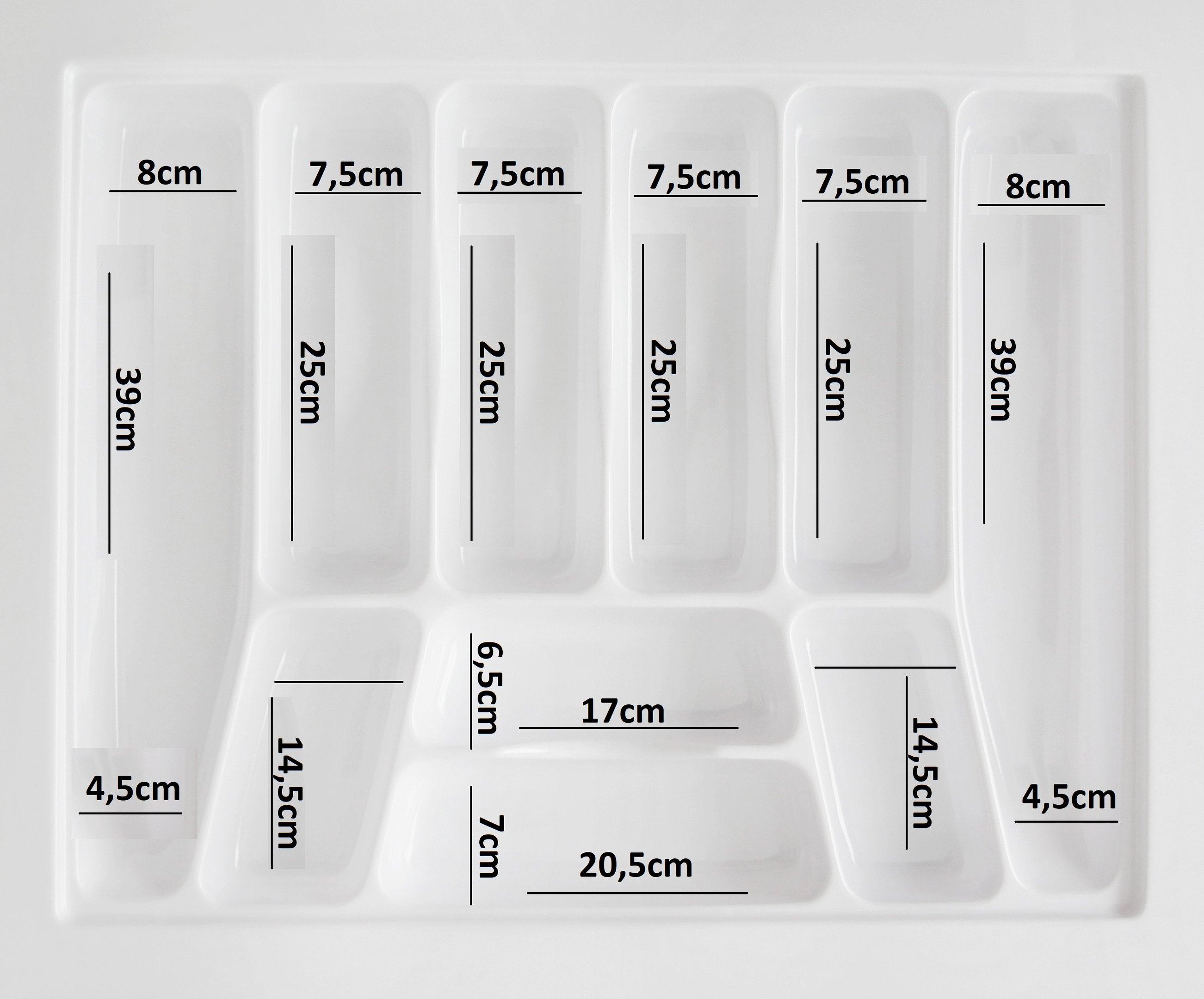 Organizador de talher ajustável Medidas máximas: 608mm X 498mm) OG-55 - 2