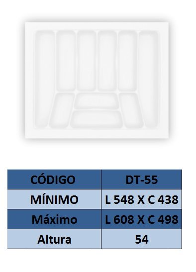 Organizador de talher ajustável Medidas máximas: 608mm X 498mm) OG-55 - 3