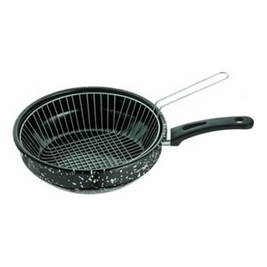 Frigideira 26 Esmaltada C/cesto 3l Indução Jjb Utilidades