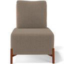 Ver imagem 6 de Poltrona Decorativa Living Pés Madeira Hungria L02 Couríssimo Camel Bouclê Bege - Lyam