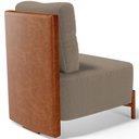 Ver imagem 5 de Poltrona Decorativa Living Pés Madeira Hungria L02 Couríssimo Camel Bouclê Bege - Lyam