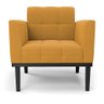Poltrona para Sala Base Madeira Fixa Preto Elisa Bouclê Mostarda D03 - D'rossi - 5