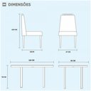 Ver imagem 2 de Conjunto Sala De Jantar 6 Lugares Mesa Slim Cadeiras Cinza