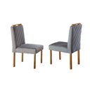 Ver imagem 6 de Conjunto Sala De Jantar 6 Lugares Mesa Slim Cadeiras Cinza