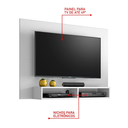 Ver imagem 4 de Painel Suspenso para TV até 49 Polegadas com 2 Nichos Branco - Notável Móveis