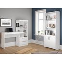 Ver imagem 1 de Conjunto Para Escritório 2 Peças com Mesa e Armário Branco Notável Móveis